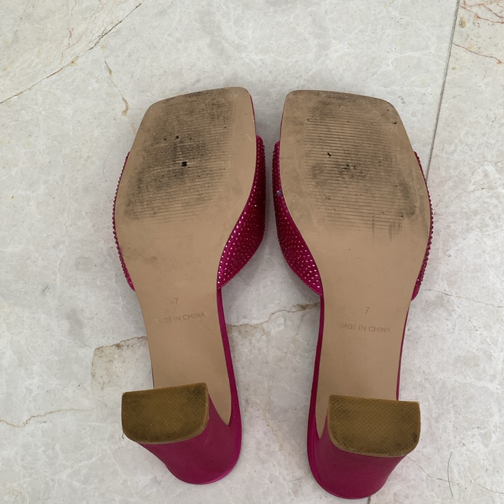 Pink Rhinestone Heels - Size 7 - Picture 5 of 6